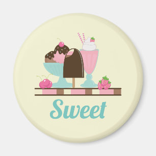 Sweet Ice Cream Sundae Summery Trets Magnet