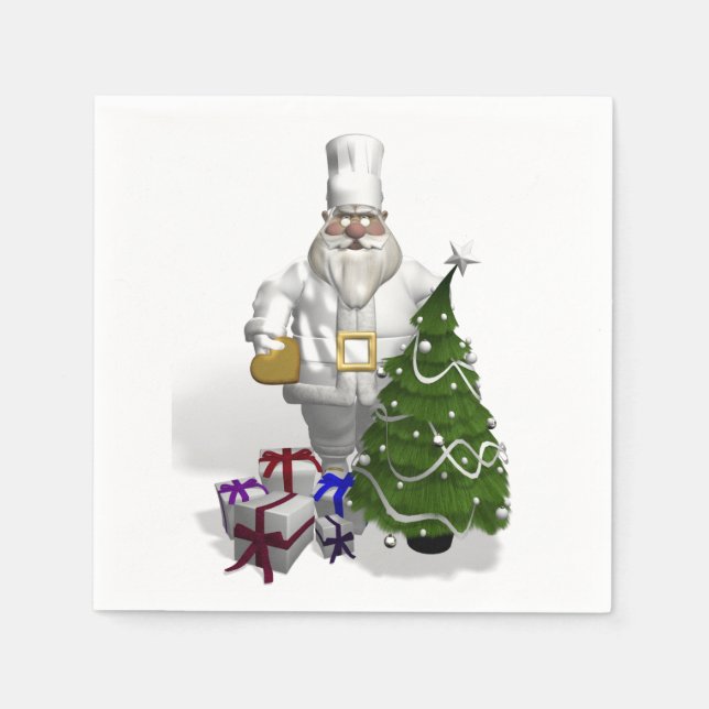 Sweet Jultomten Chef Pappersservett (Framsidan)