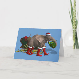 Sweet Jultomten Elephant Helgkort