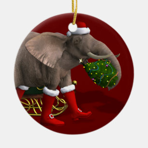 Sweet Jultomten Elephant Julgransprydnad Keramik