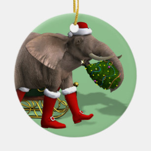 Sweet Jultomten Elephant Julgransprydnad Keramik