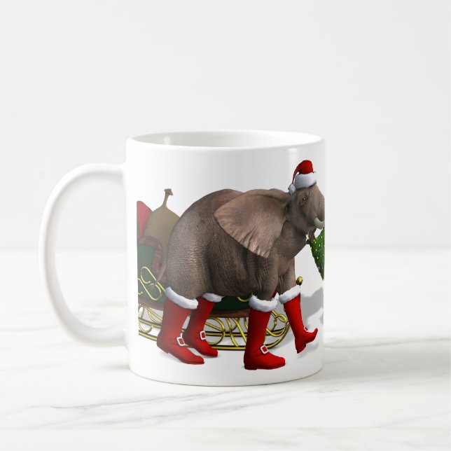 Sweet Jultomten Elephant Kaffemugg (Vänster)
