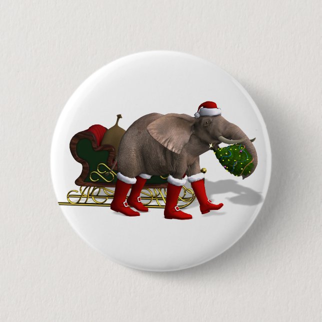 Sweet Jultomten Elephant Knapp (Framsida)