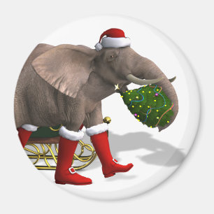 Sweet Jultomten Elephant Magnet
