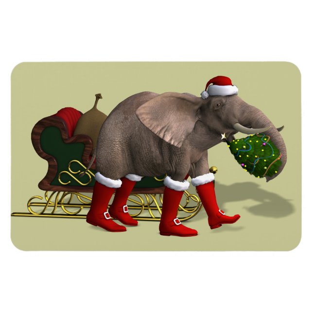 Sweet Jultomten Elephant Magnet (Horisontell)