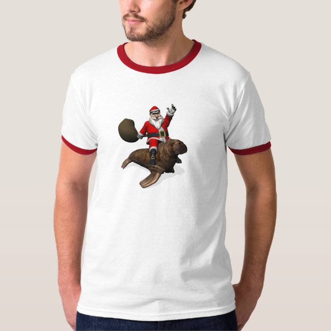 Sweet Jultomten Kärlek Walruses Tee Shirt (Framsida)