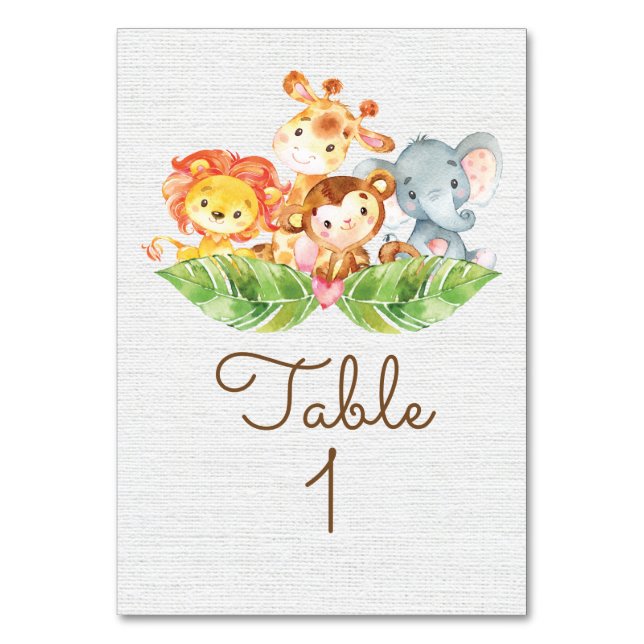 Sweet Jungle Bord Card Bordsnummer (Framsidan)