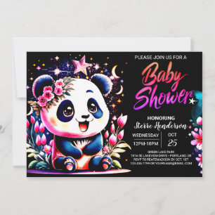 Sweet Jungle Panda Dreamland Girl Shower Inbjudningar