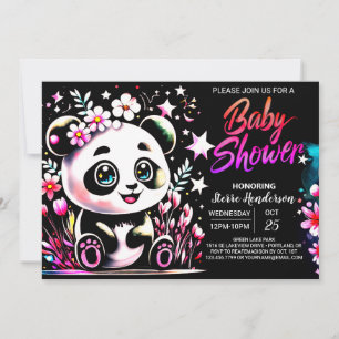 Sweet Jungle Panda Dreamland Girl Shower Inbjudningar