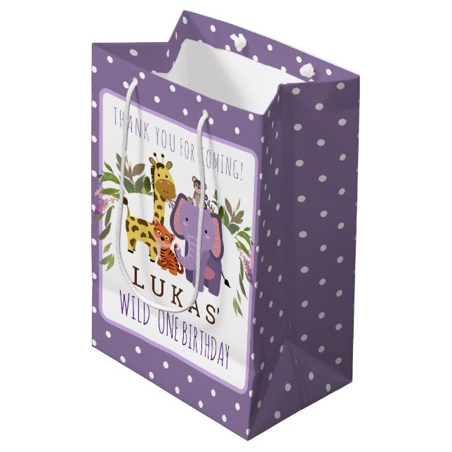 Sweet Jungle Safari Animal 1:a födelsedagen (Framsidan Vinklad)