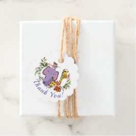 Sweet Jungle Safari Animals Baby Shower Tack Gåvor Etiketter