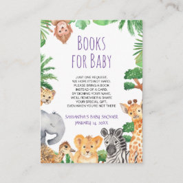 Sweet Jungle Safari, ta med en babystövel för Bok- Tilläggskort