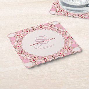 Sweet Kärlek Hearts Snöre Speciella händelse Underlägg Papper