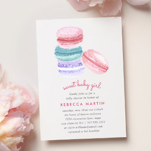 Sweet Kärlek Inbjudan till Macaron Baby Shower