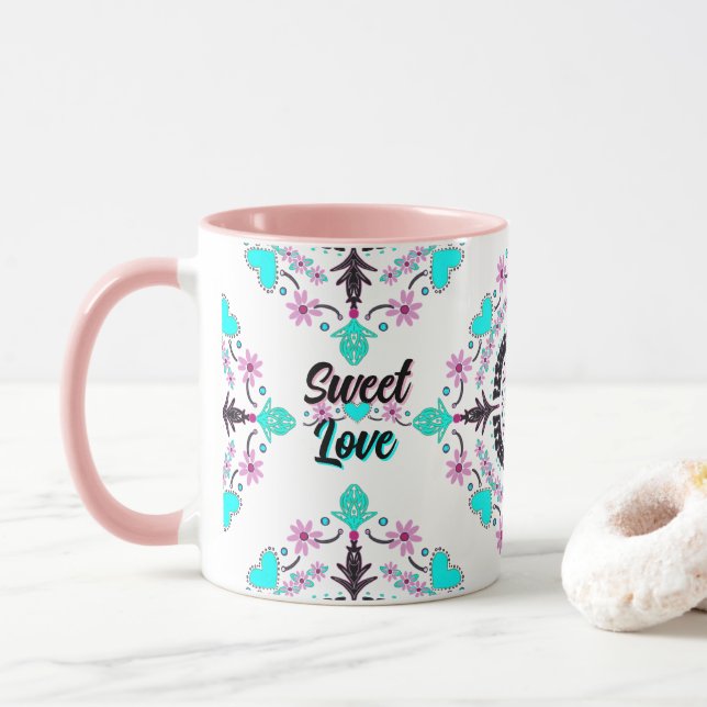 Sweet Kärlek personalize kärlek namn Mugg (Med munk)