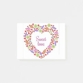 Sweet kärlek post-it block