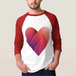 Sweet Kärlek Red Heart Design Raglan T Shirt