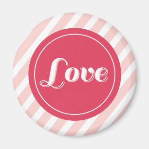 Sweet Kärlek Rosa Candy Rand Chic Valentine Day Magnet