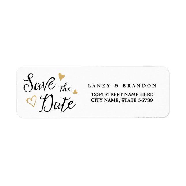 Sweet Kärlek Spara datumReturetiketter Returadress Etikett (Framsidan)