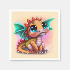 Sweet Kawaii Baby Dragon Pappersservett