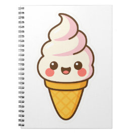 Sweet Kawaii Ice Cream Anteckningsbok