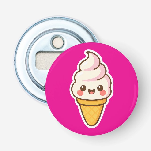 Sweet Kawaii Ice Cream Flasköppnare (Framsidan)