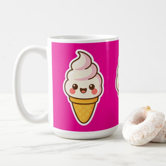 Sweet Kawaii Ice Cream Kaffemugg (Med munk)