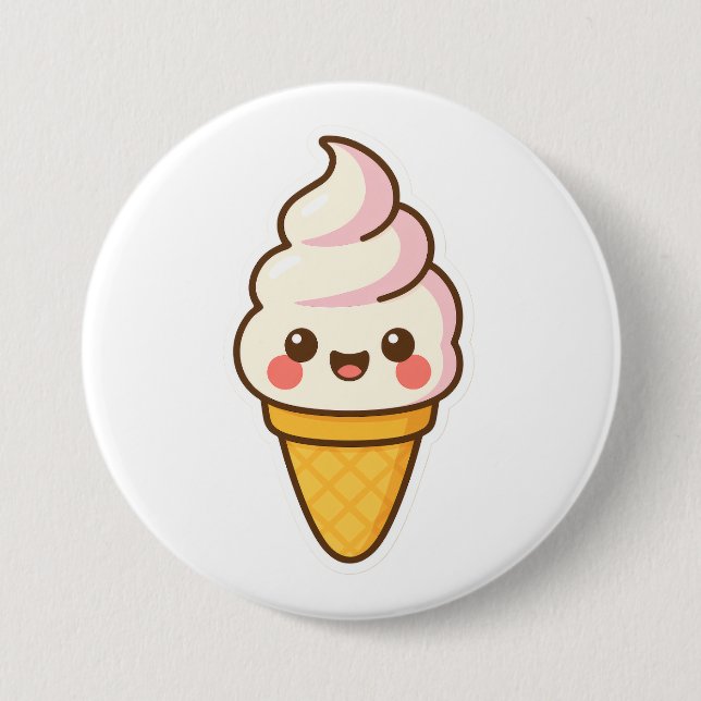Sweet Kawaii Ice Cream Knapp (Framsida)