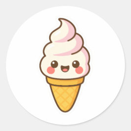 Sweet Kawaii Ice Cream Runt Klistermärke