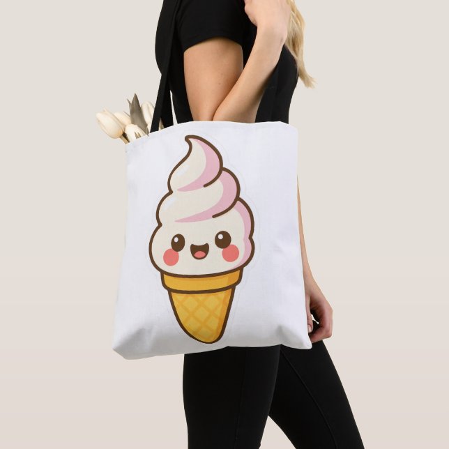 Sweet Kawaii Ice Cream Tygkasse (Närbild)