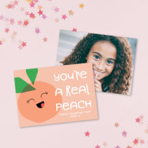 Sweet Kawaii Peach Classroom Valentines foto