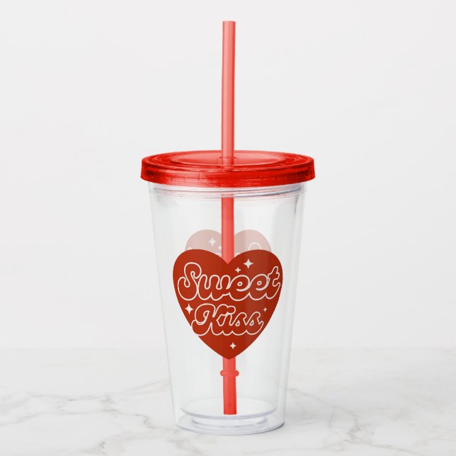 Sweet Kiss Acrylic Tumbler Take Away Mugg (Framsida)