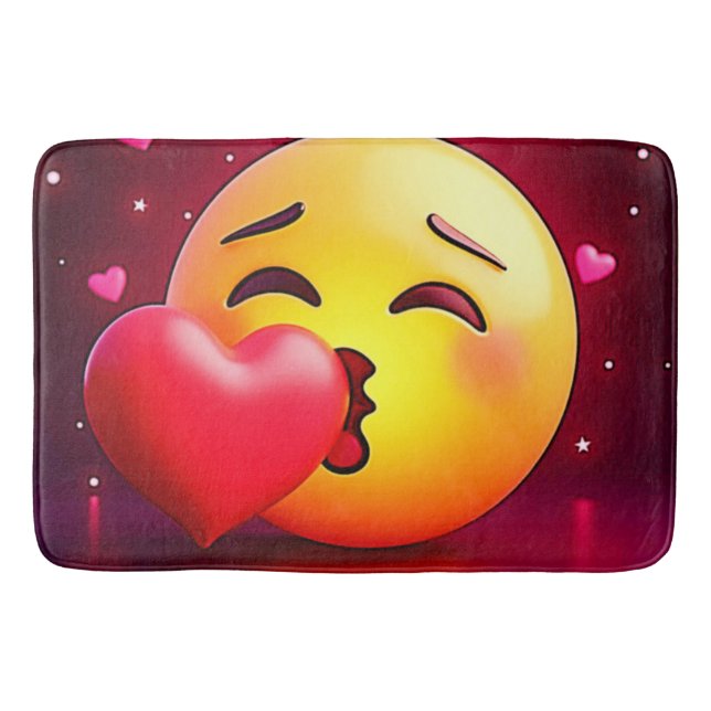 Sweet Kiss Heart Emoji Badrumsmatta (Framsidan)