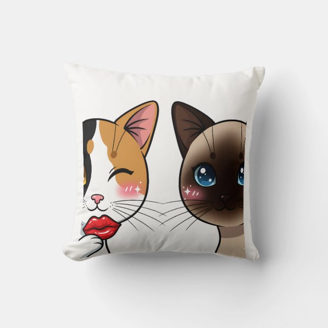 Sweet Kissy Cats Kudde (Framsida)