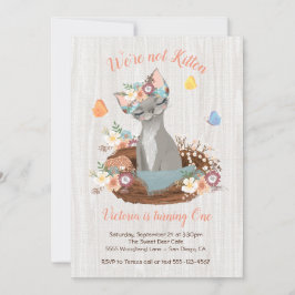 Sweet Kitten Födelsedagsfest inbjudan