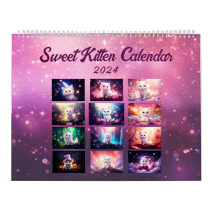 Sweet Kitten Two Page Large Calendar Kalender