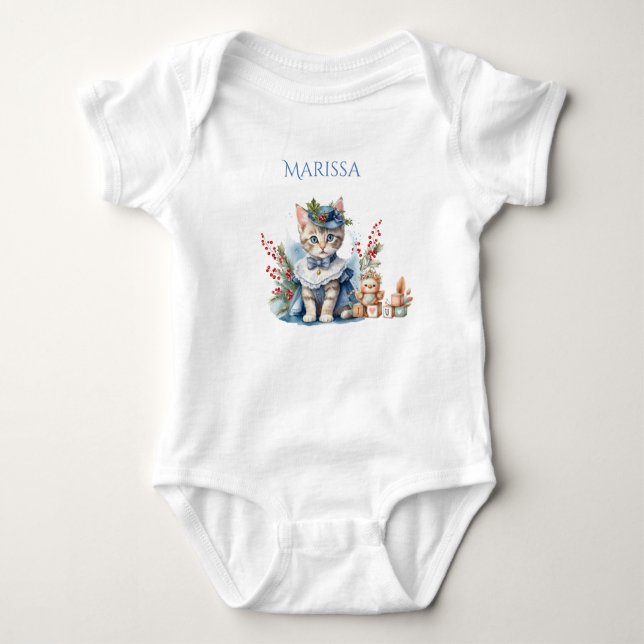 Sweet Kitty Dressed in Victorian Dress - Bodysuit T Shirt (Framsida)