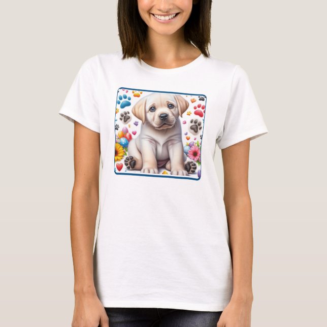 Sweet Lab Puppy T-Shirt (Framsida)