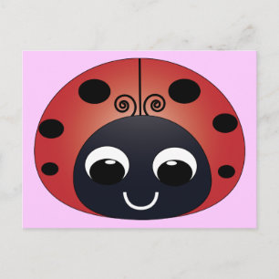 Sweet Ladybug Postcard Vykort