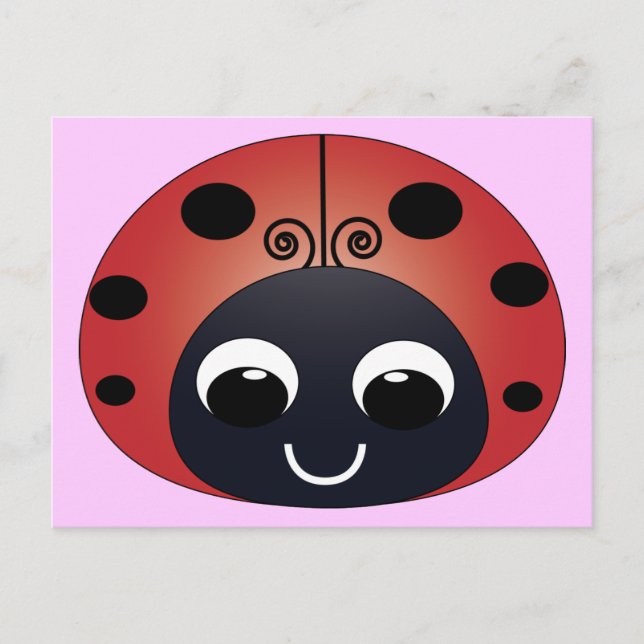 Sweet Ladybug Postcard Vykort (Framsida)