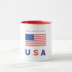 "Sweet Land Liberty" USA flagga Mugg