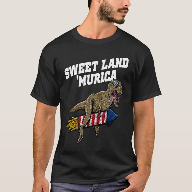 Sweet Land Murica Patriotic American Patriotism US T Shirt (Framsida)