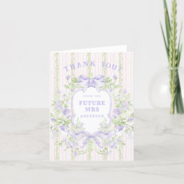 Sweet Lavender Blommigt Möhippa Vapensköld Tack Kort