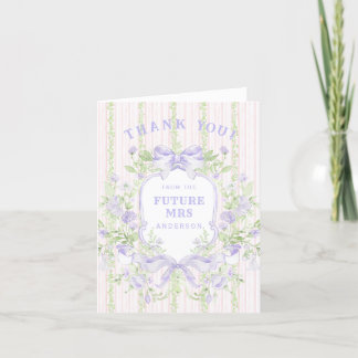 Sweet Lavender Blommigt Möhippa Vapensköld Tack Kort