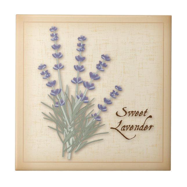 Sweet Lavender Ceramic Tile Kakelplatta (Framsidan)