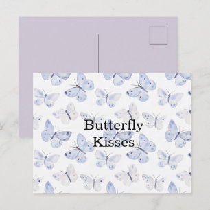Sweet Lavender Lila Butterflies Vykort