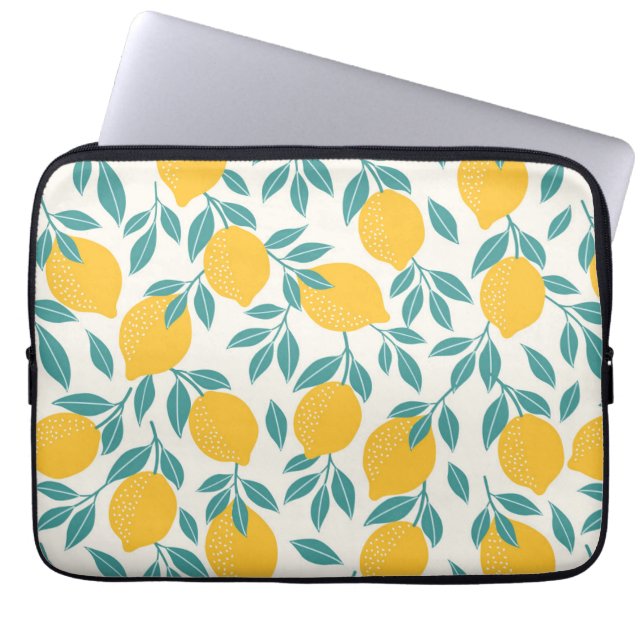 Sweet Lemon Grenar Mönster Laptop Fodral (Framsidan)