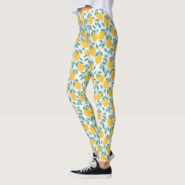 Sweet Lemon Grenar Mönster Leggings (Vänster)