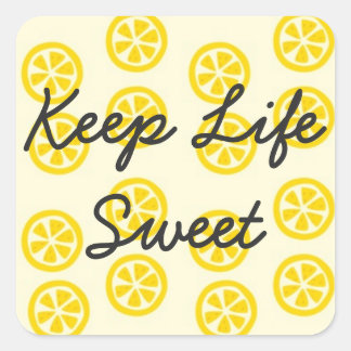 Sweet Lemon Stickers Fyrkantigt Klistermärke