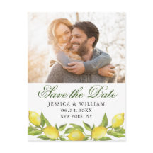 Sweet Lemons Greenery PHOTO Bröllop spara datum